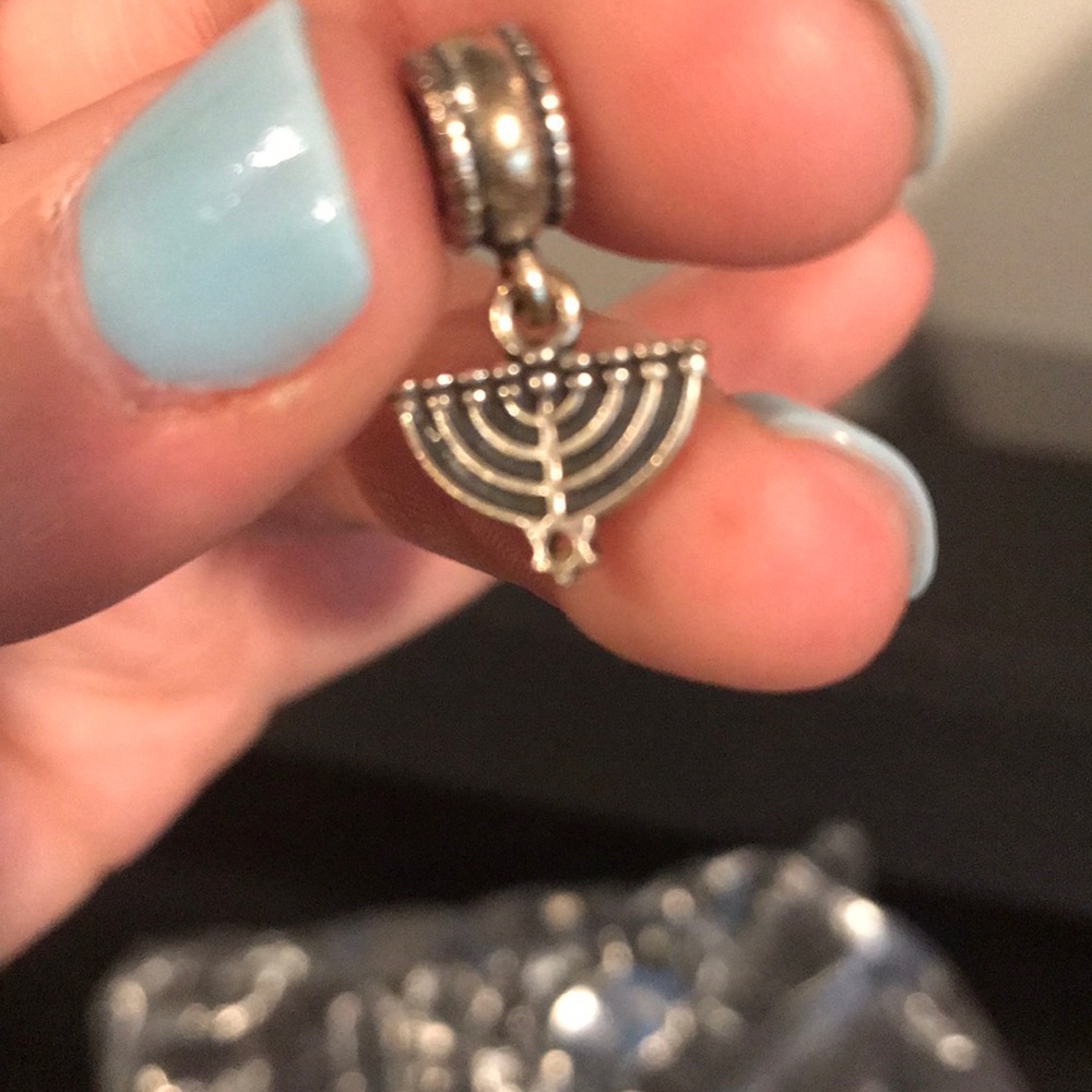 Jewish Star and Menorah Pandora Charms - Picture 3 of 5